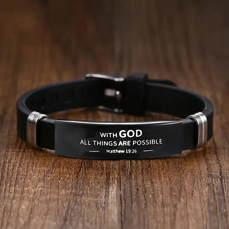 Stainless Steel Bible Verse Bracelet