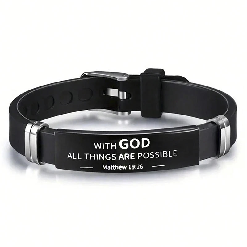 Stainless Steel Bible Verse Bracelet