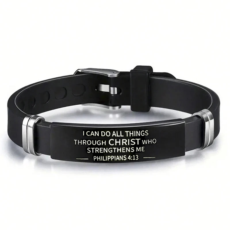 Stainless Steel Bible Verse Bracelet